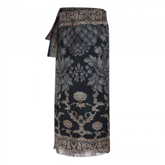 Aloe silk wrap skirt