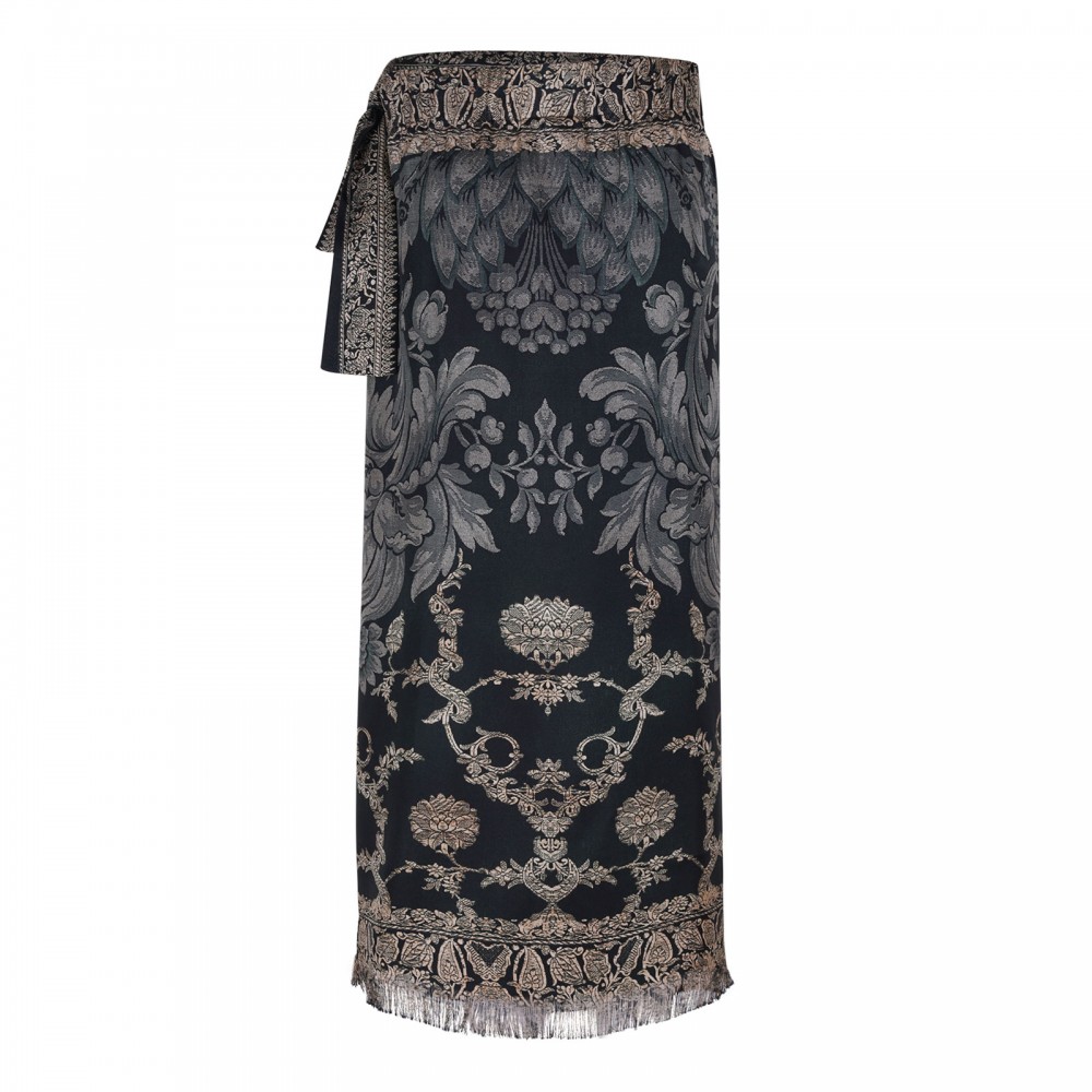 Aloe silk wrap skirt