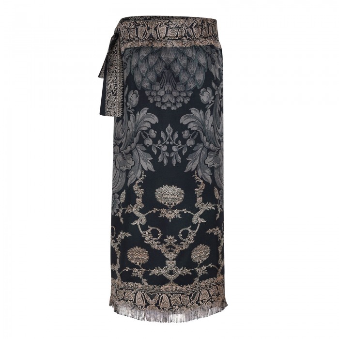 Aloe silk wrap skirt