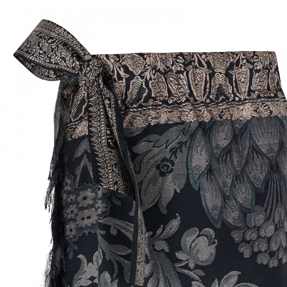 Aloe silk wrap skirt