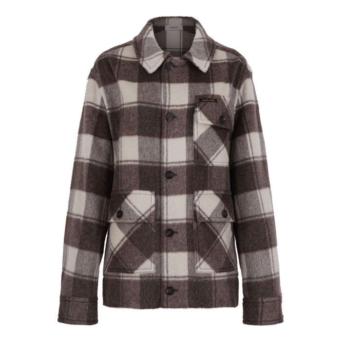 Check cotton flannel overshirt