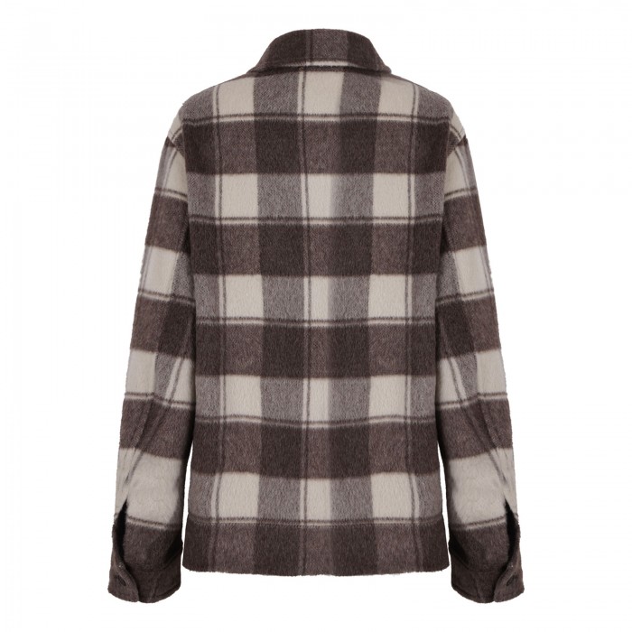 Check cotton flannel overshirt
