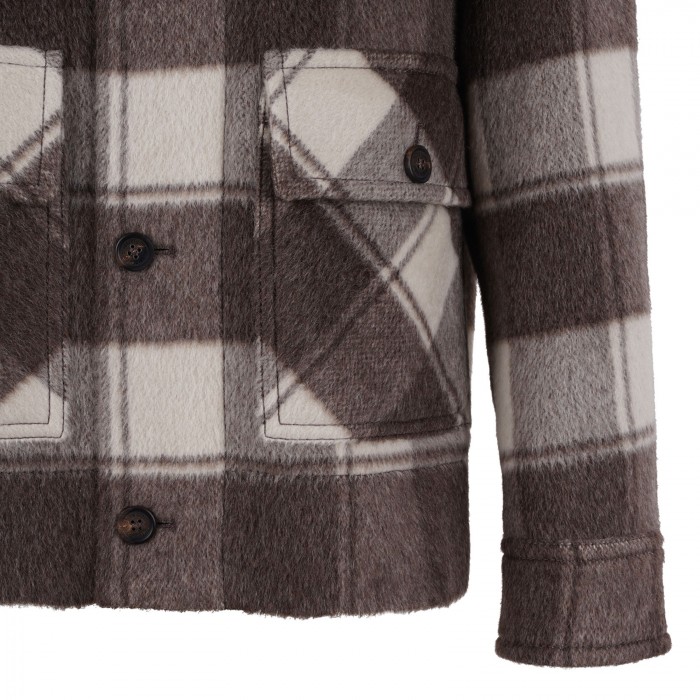 Check cotton flannel overshirt