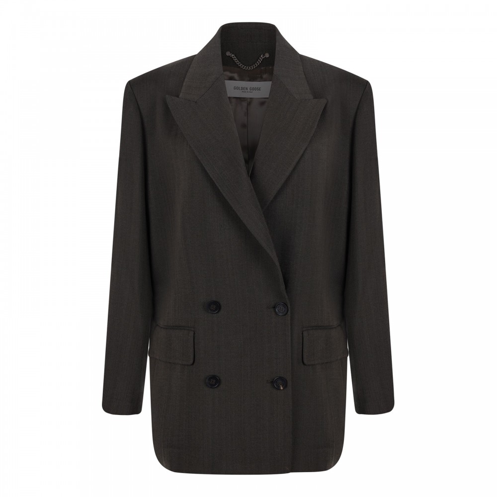 Blazer with drawstring