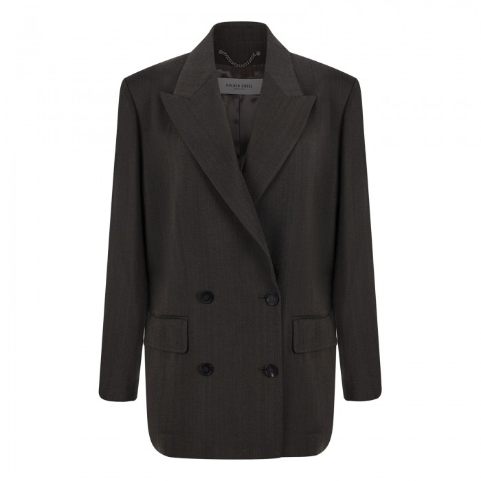 Blazer with drawstring