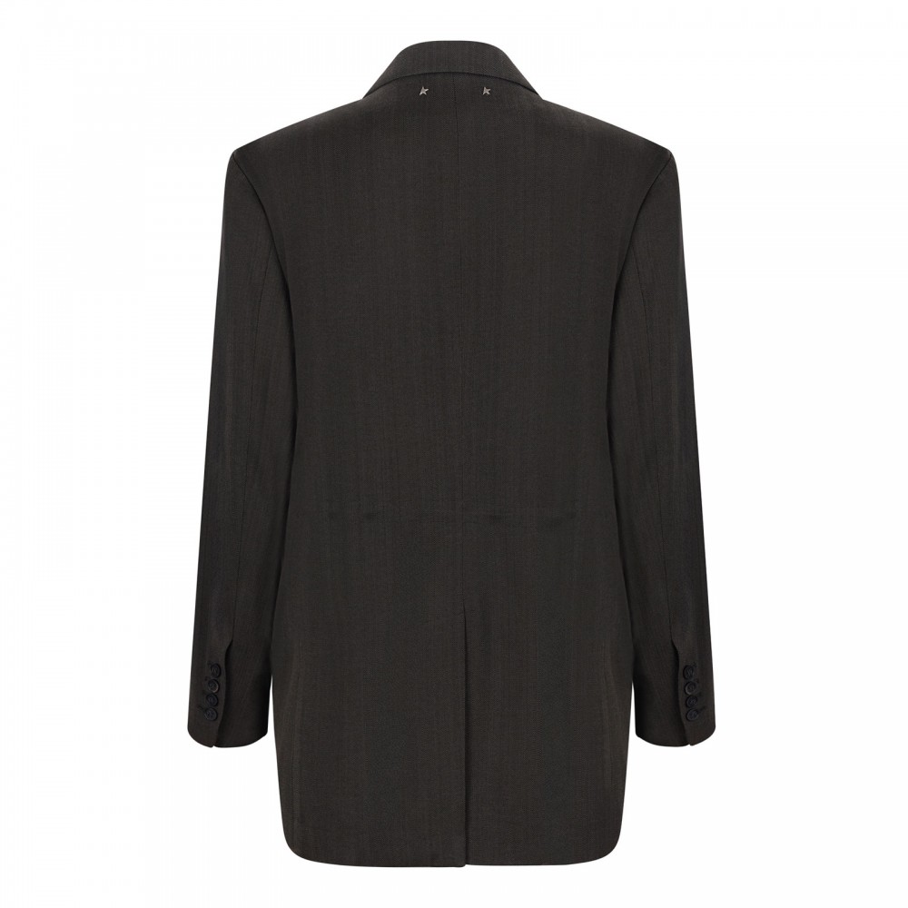 Blazer with drawstring
