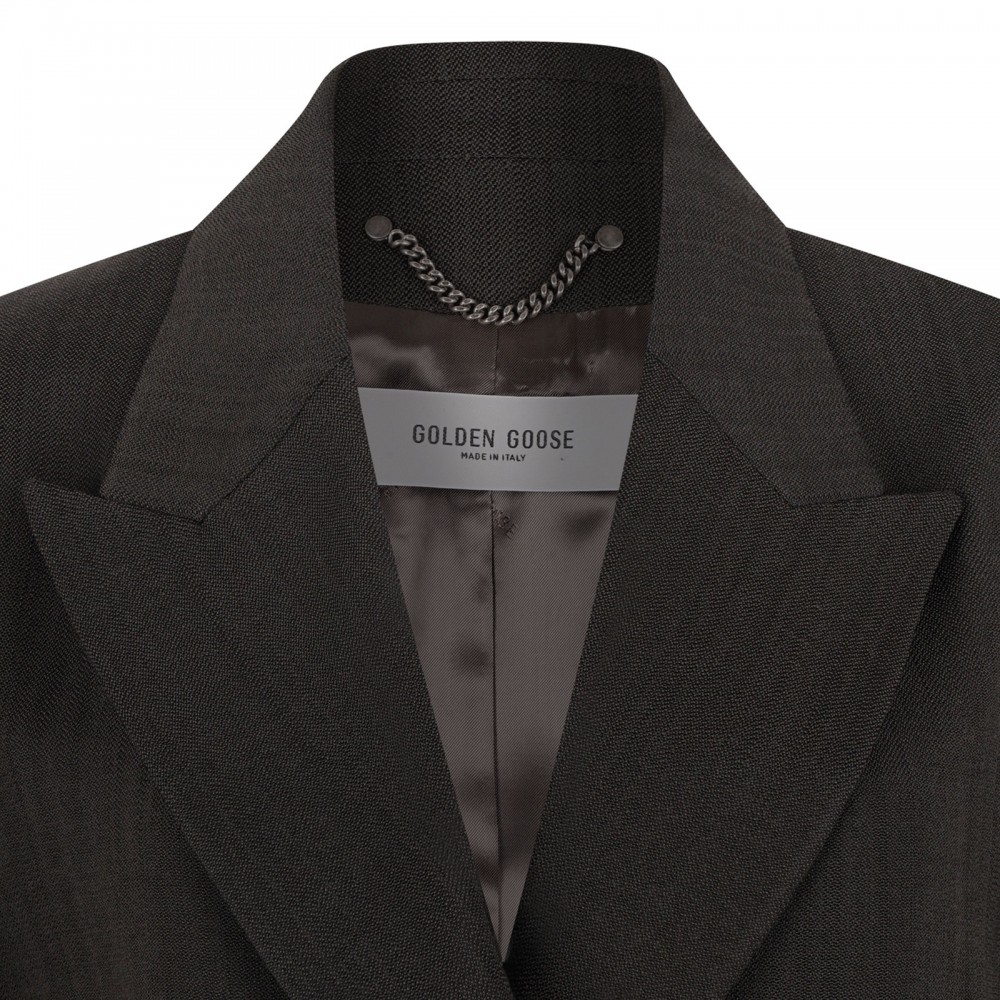 Blazer with drawstring