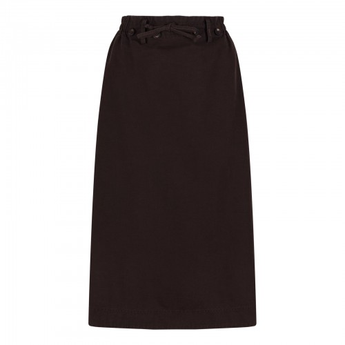 Taupe cotton circle skirt