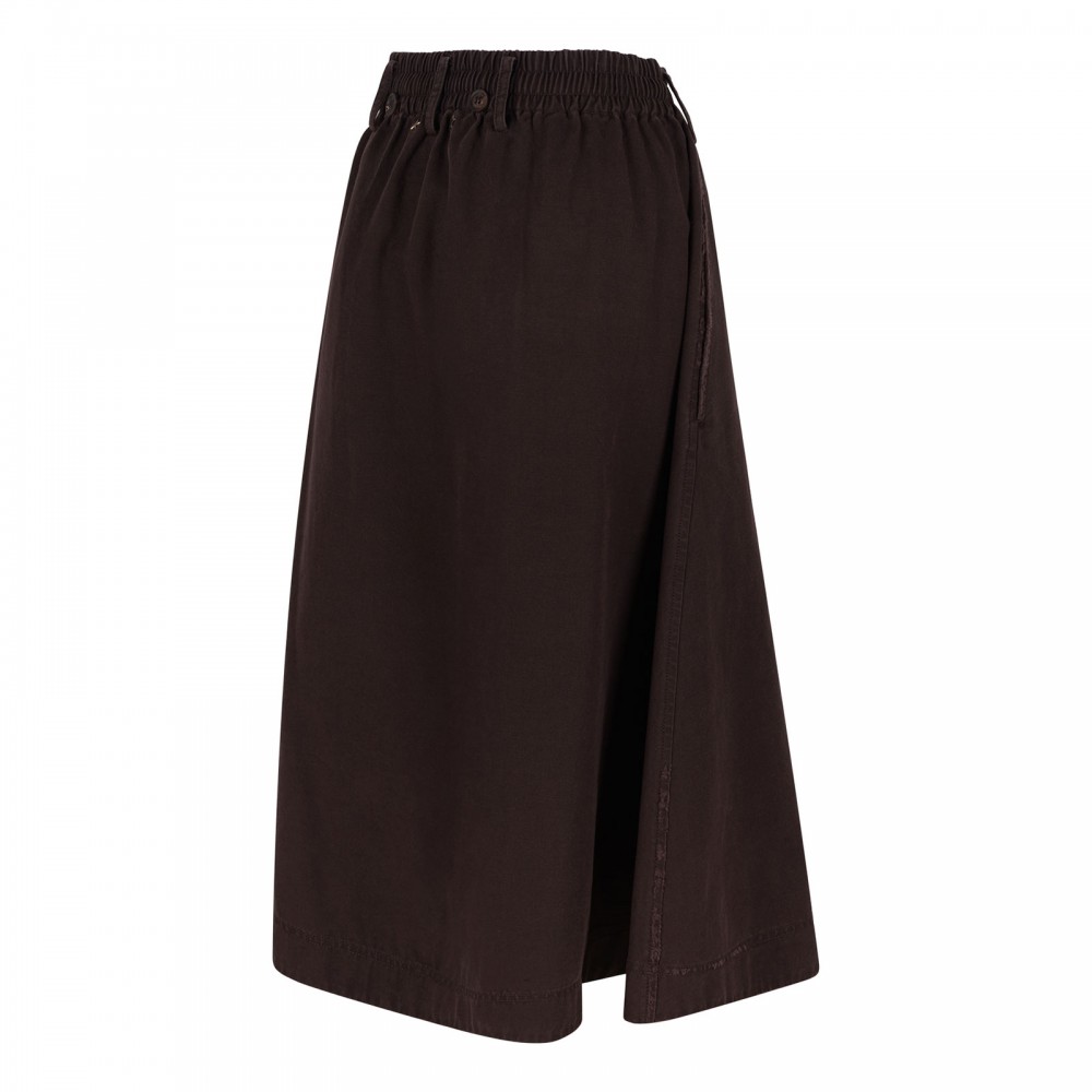 Taupe cotton circle skirt
