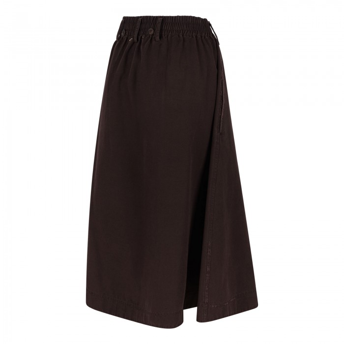 Taupe cotton circle skirt