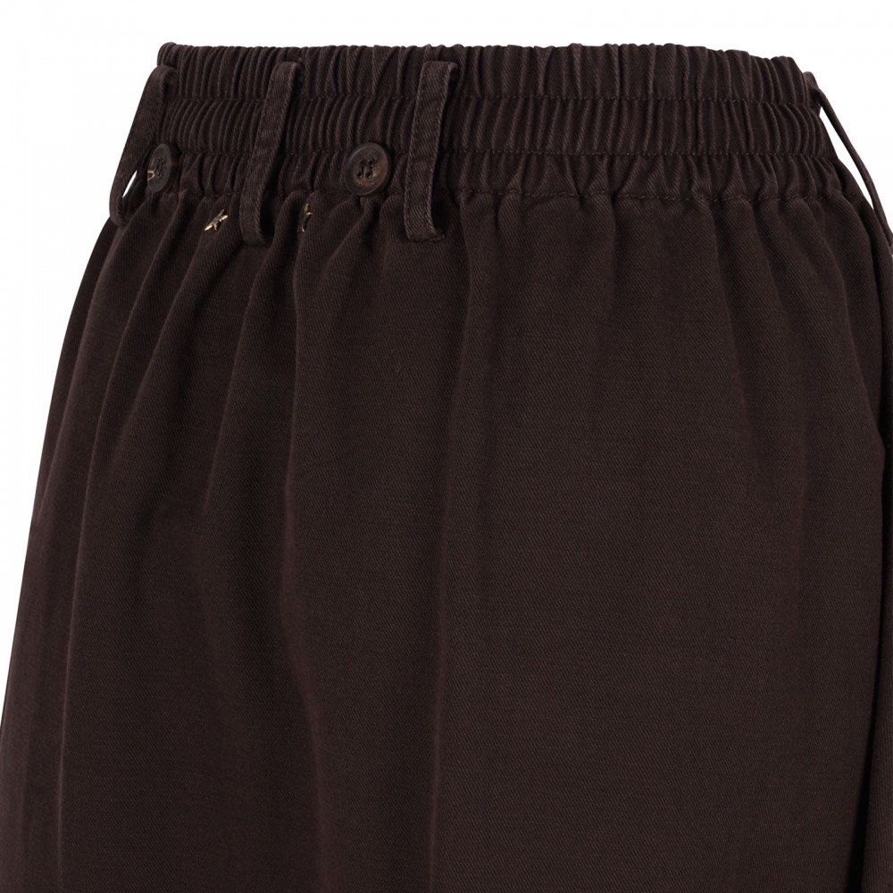 Taupe cotton circle skirt