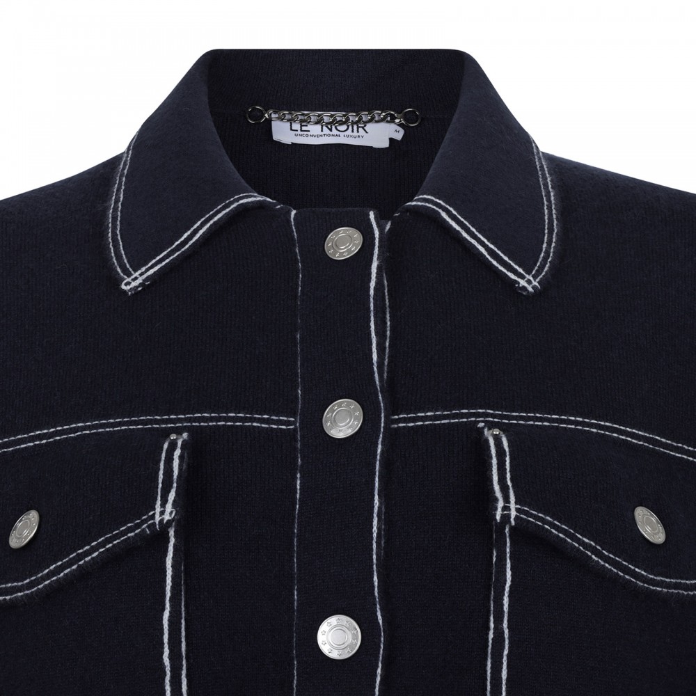 Levana midnight blue overshirt