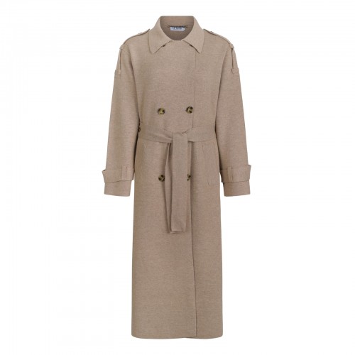 Sand wool blend trench coat