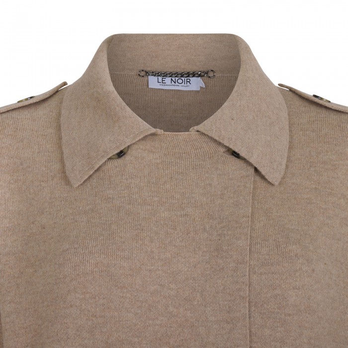 Sand wool blend trench coat