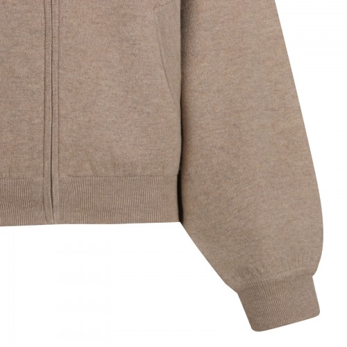 Sand wool blend blouson jacket 2