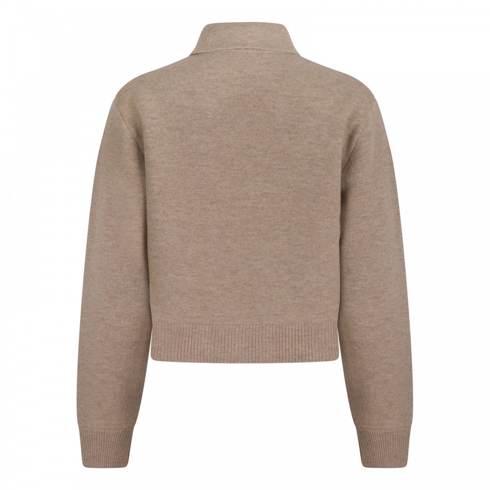 Double-breasted knit jacket