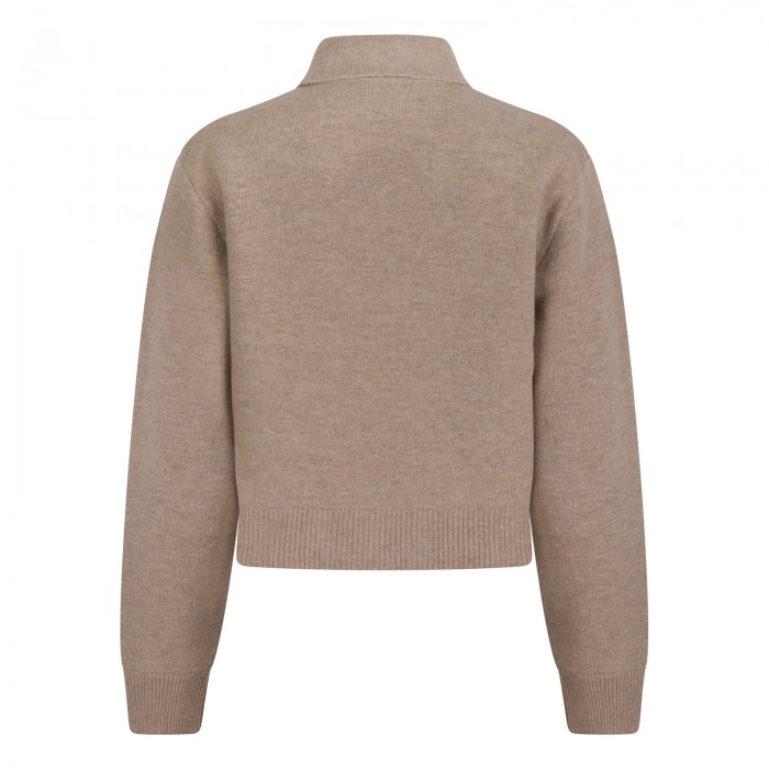 Double-breasted knit jacket