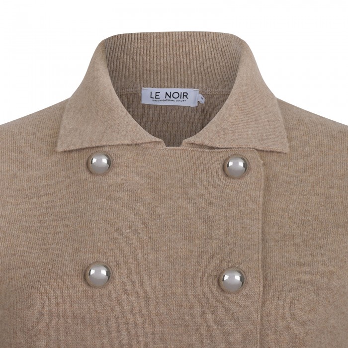 Double-breasted knit jacket