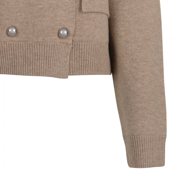 Double-breasted knit jacket