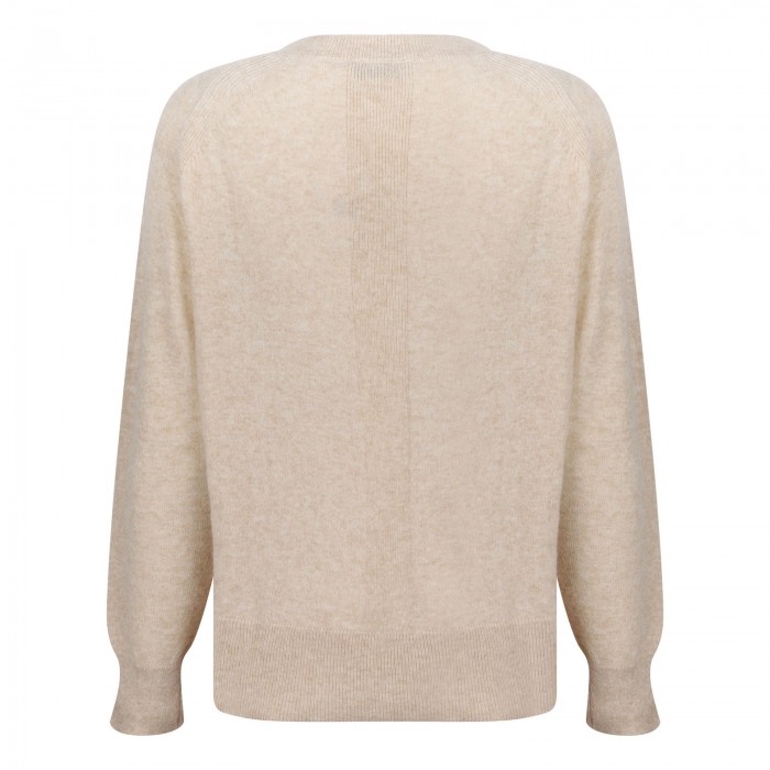 Oatmeal melange cashmere sweater