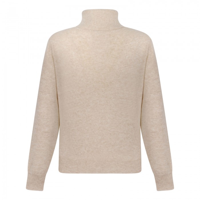 Oatmeal melange cashmere sweater