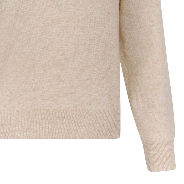 Oatmeal melange cashmere sweater