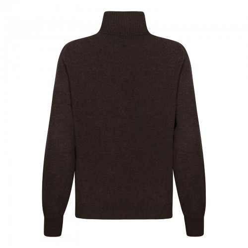 Cocoa hue cashmere sweater