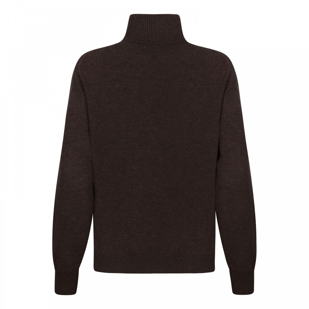 Cocoa hue cashmere sweater