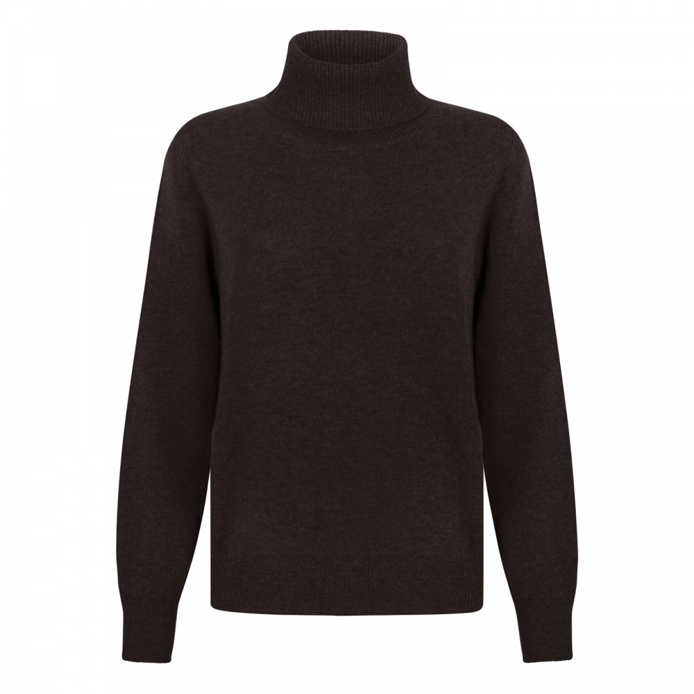 Cocoa hue cashmere sweater