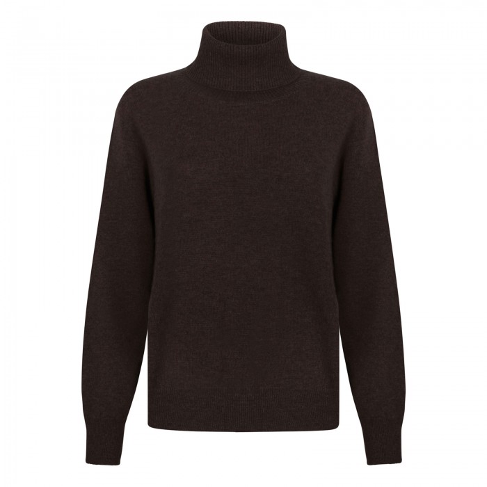 Cocoa hue cashmere sweater