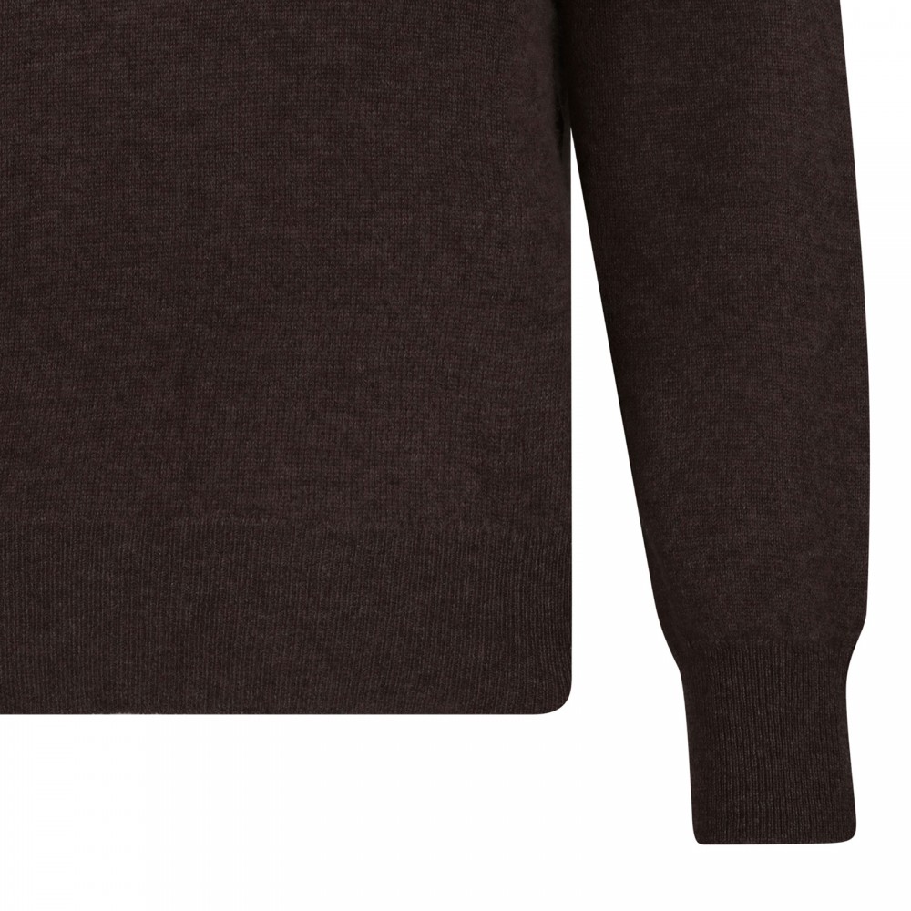 Cocoa hue cashmere sweater