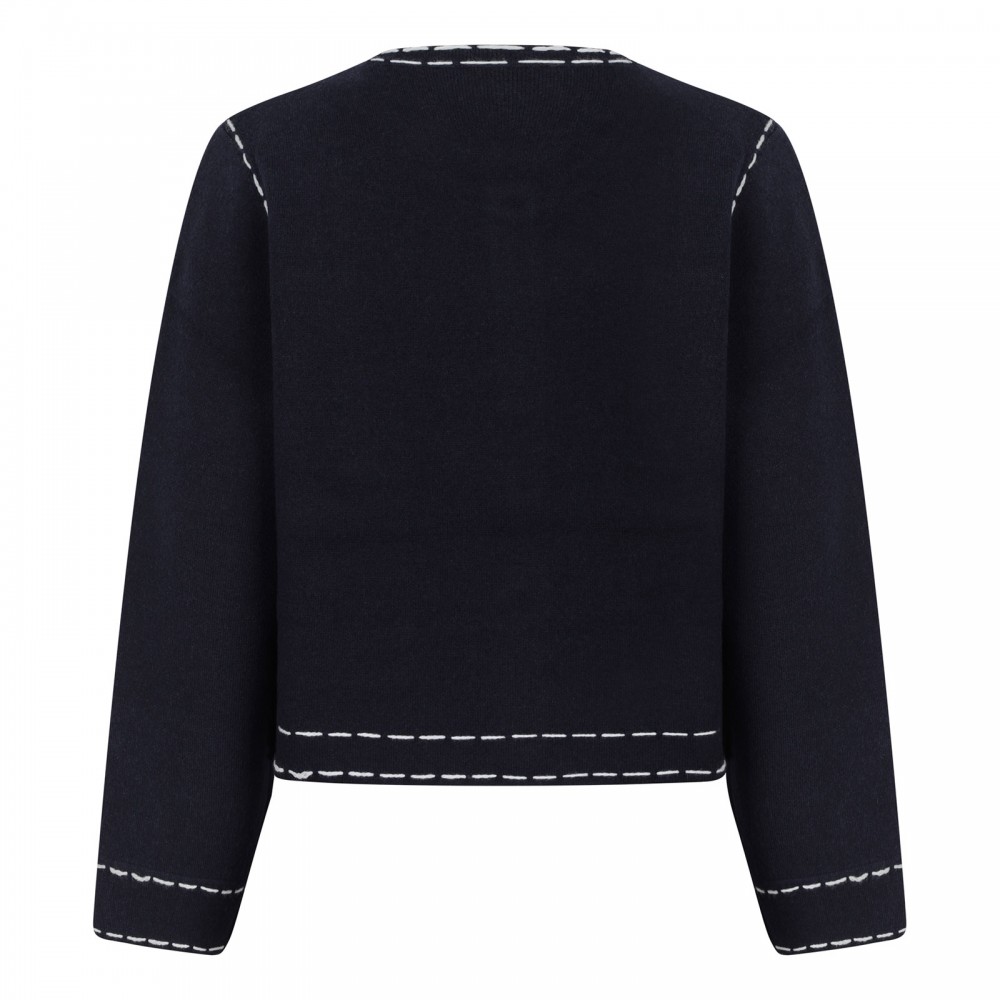 Crop knit jacket