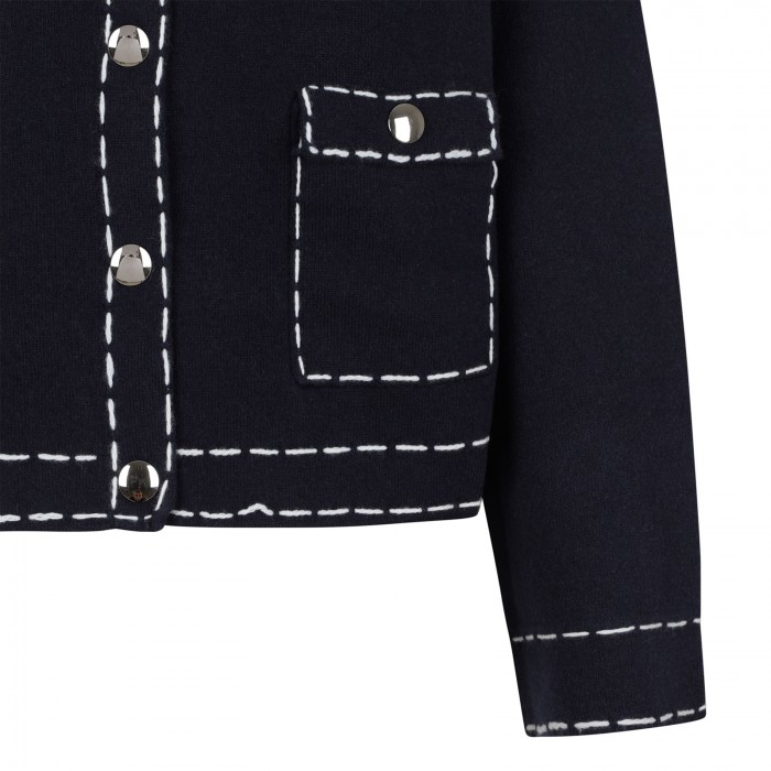 Crop knit jacket