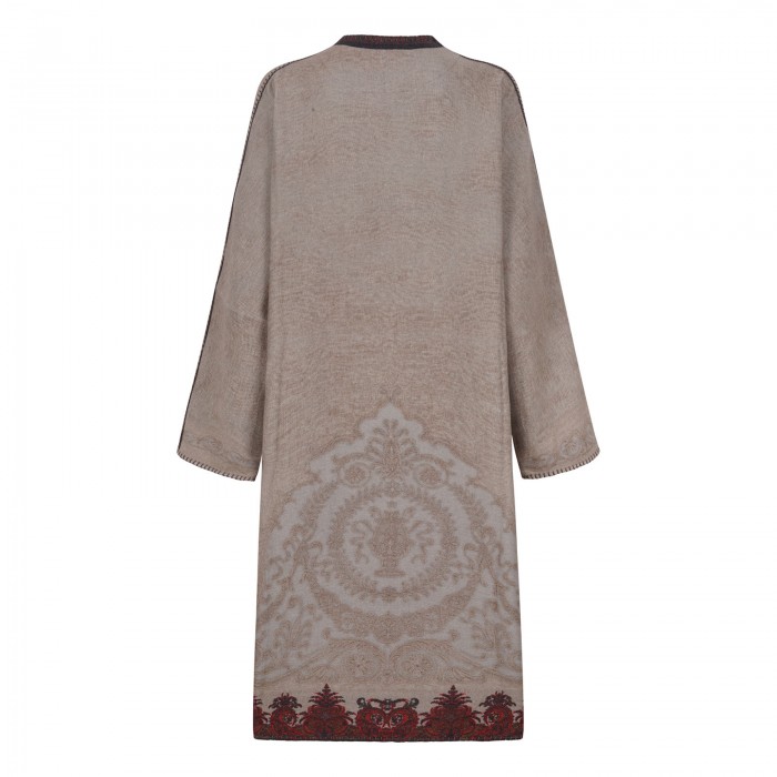 Pancake wool kimono coat