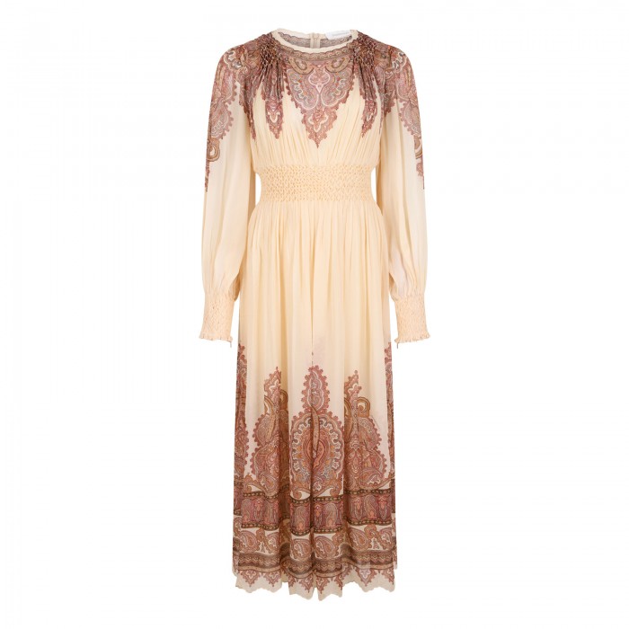 Ascent smocked midi dress