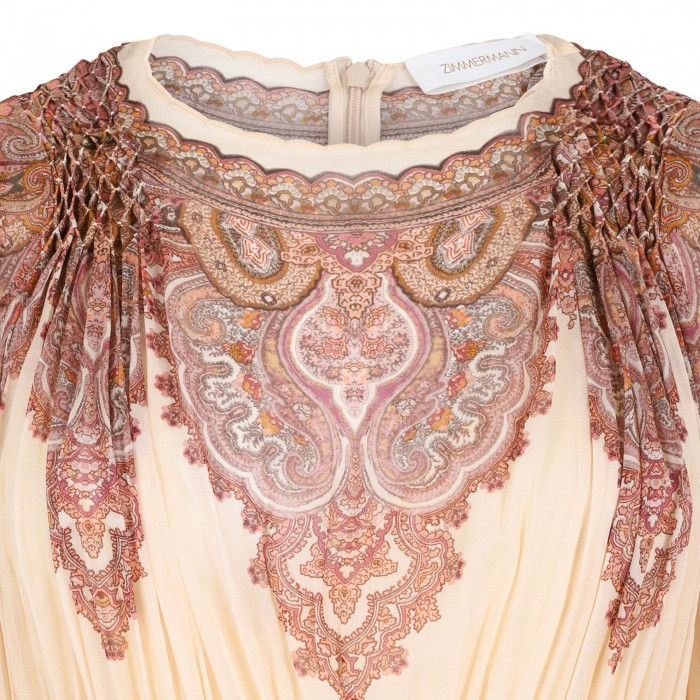 Ascent smocked midi dress