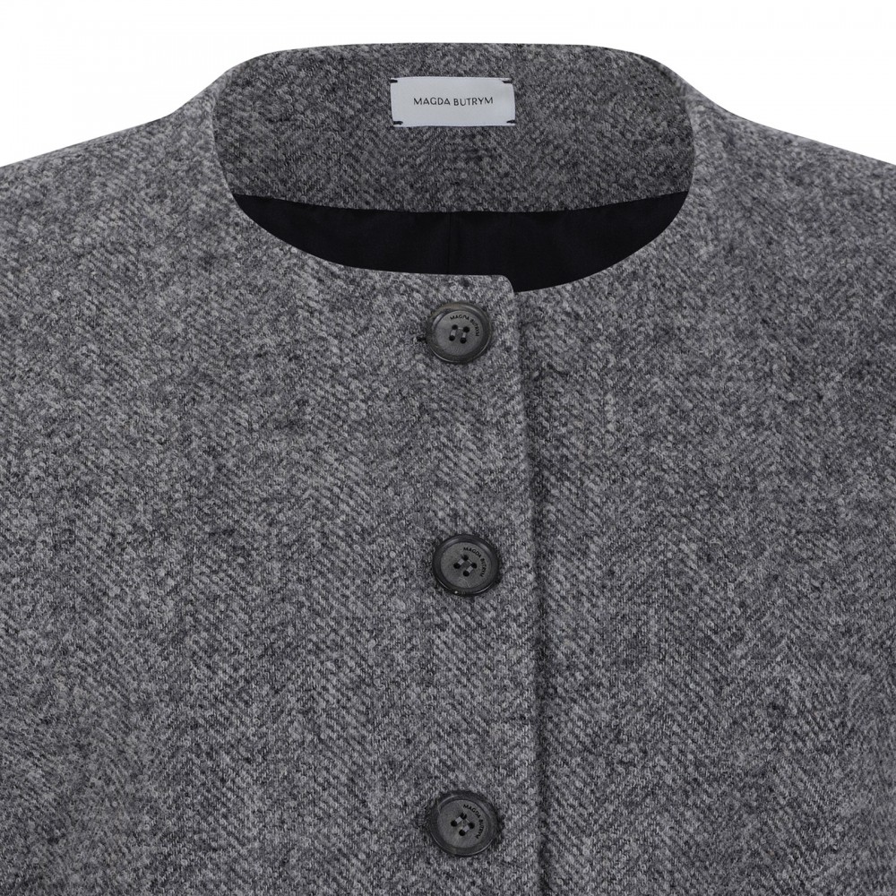 Wool-blend flared vest