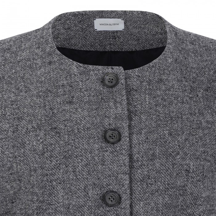 Wool-blend flared vest