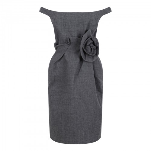 Rose off-shoulder midi dress