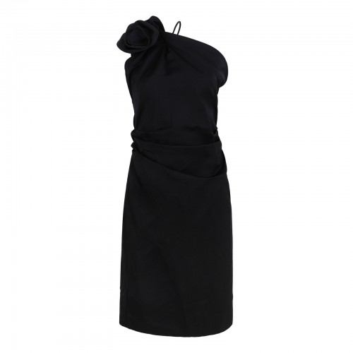 Rose one-shoulder dress