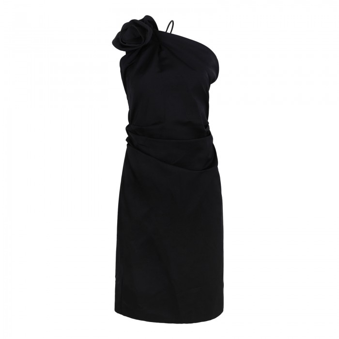 Rose one-shoulder dress