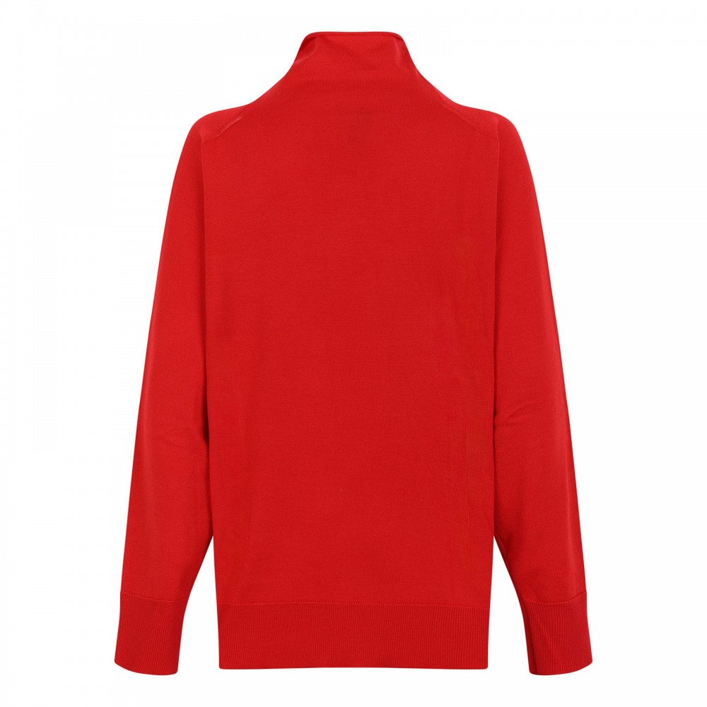 Knotted wool turtleneck sweater