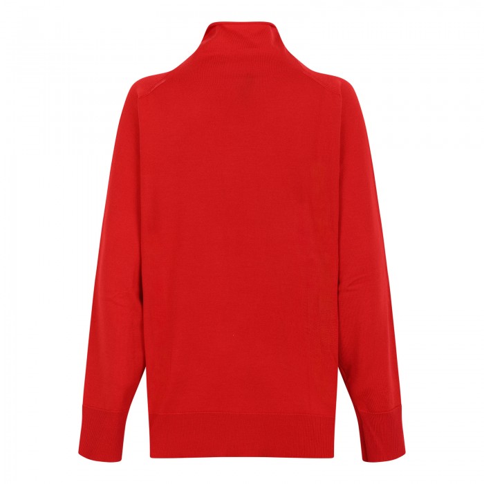 Knotted wool turtleneck sweater