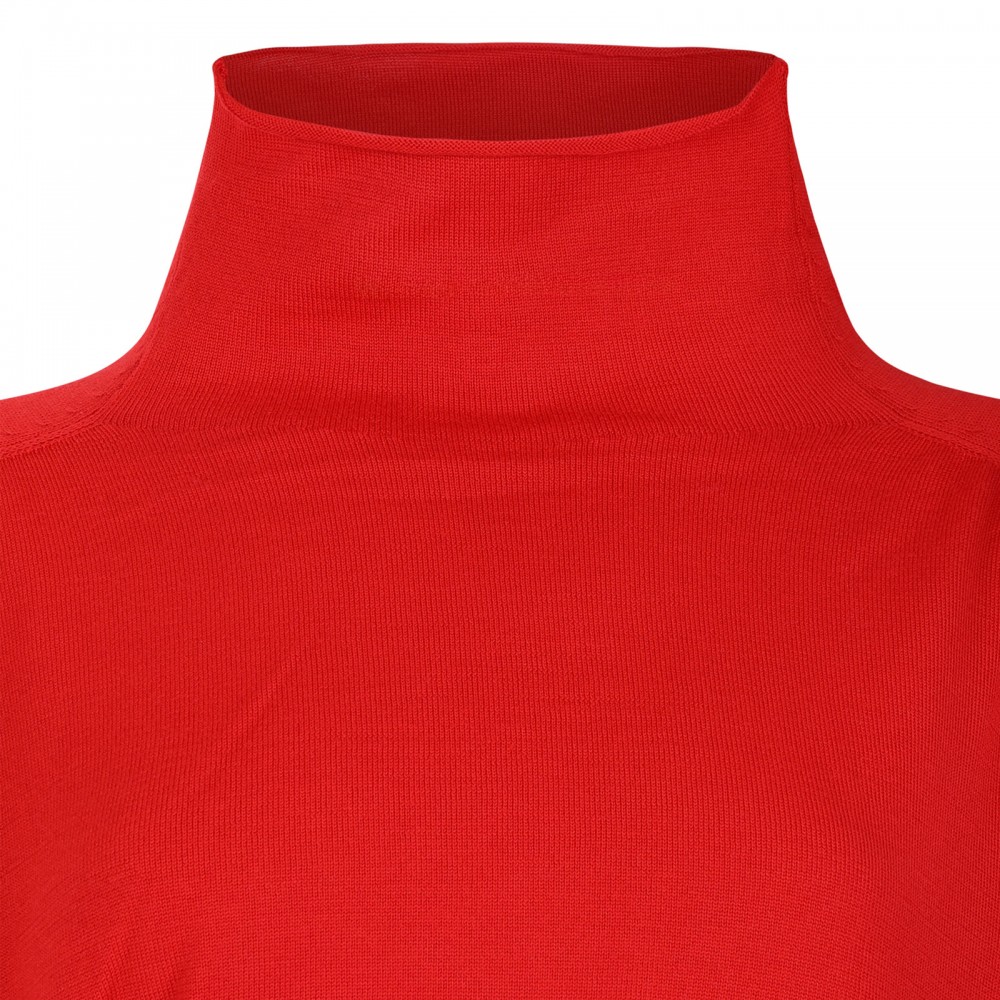 Knotted wool turtleneck sweater