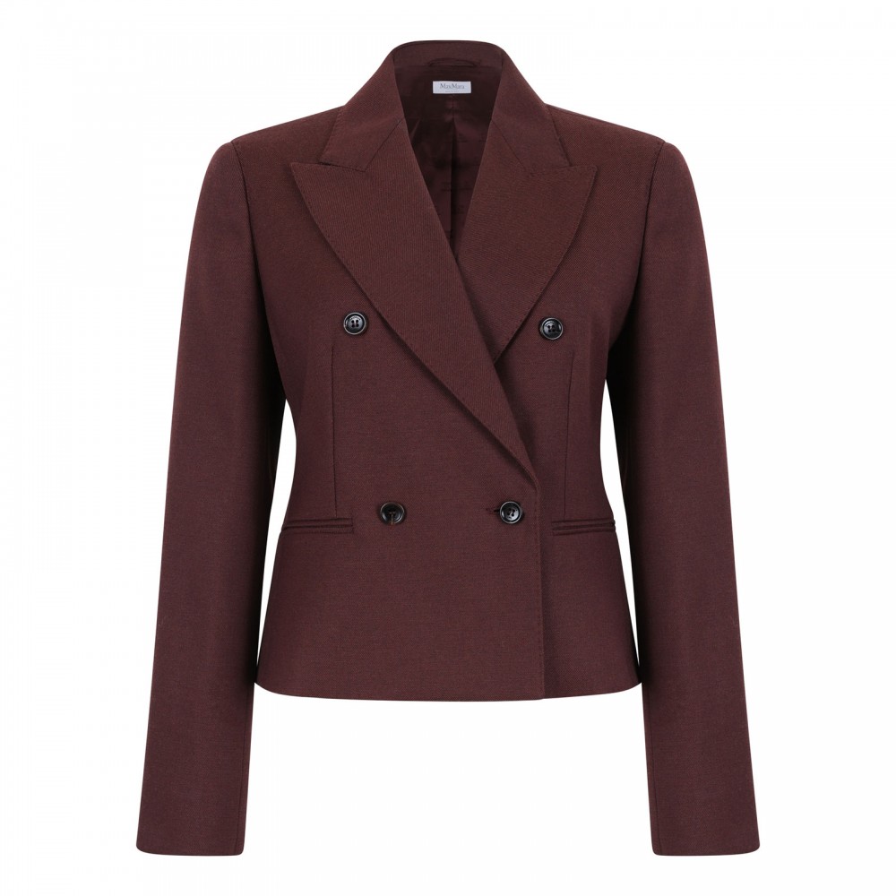 Angizia denim-effect wool jacket