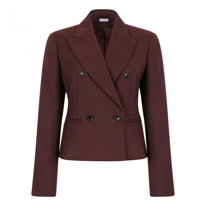 Angizia denim-effect wool jacket