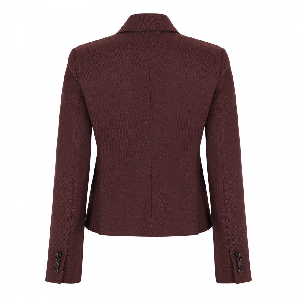Angizia denim-effect wool jacket