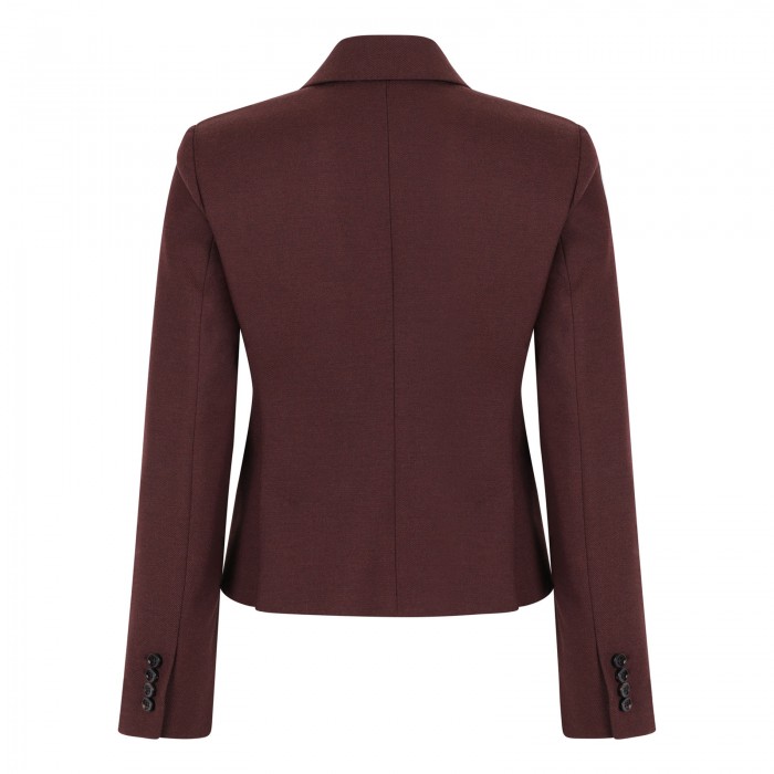 Angizia denim-effect wool jacket