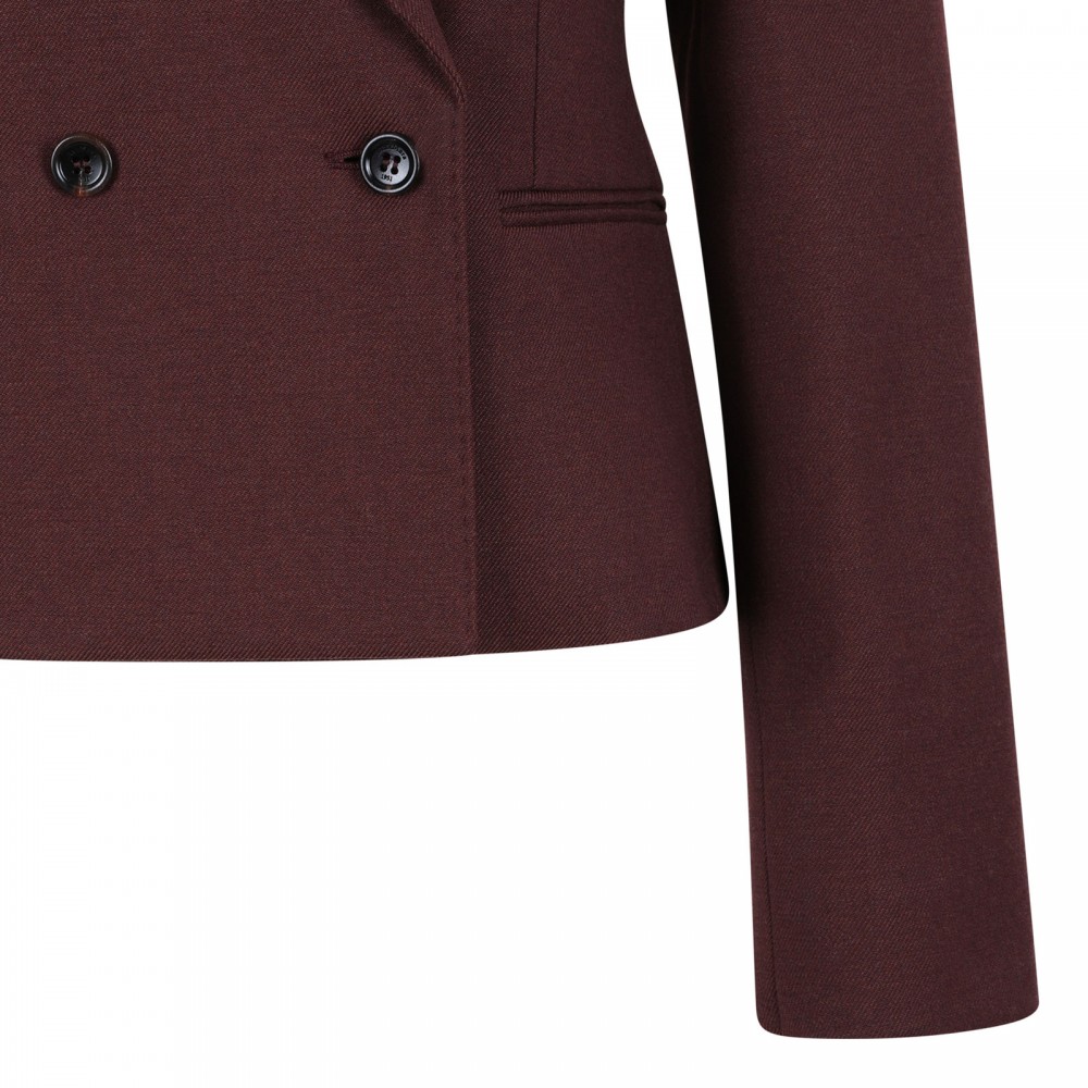 Angizia denim-effect wool jacket