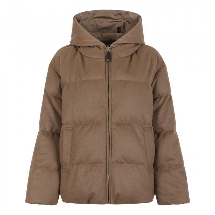 Dama reversible camel puffer jacket